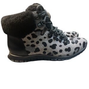 Cole Haan Black White Zero Grand Winter Boots